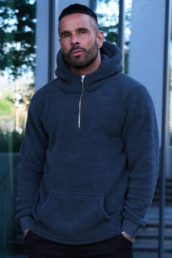 RILEY SHERPA HOODIE - CHARCOAL