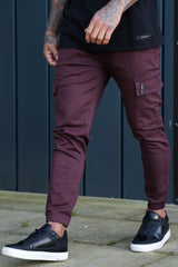 SOTO CARGO TROUSERS - BURGUNDY