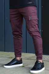 SOTO CARGO TROUSERS - BURGUNDY