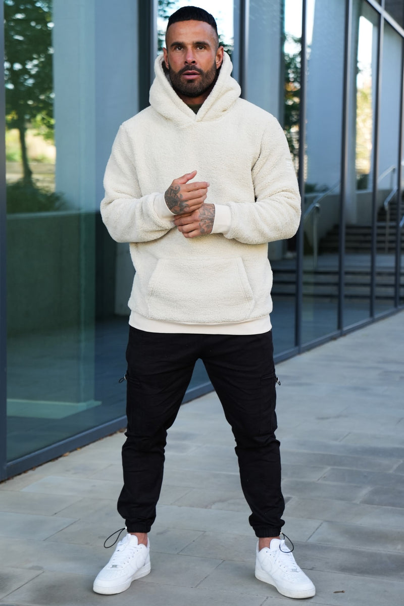 HAGEN SHERPA HOODIE - STONE