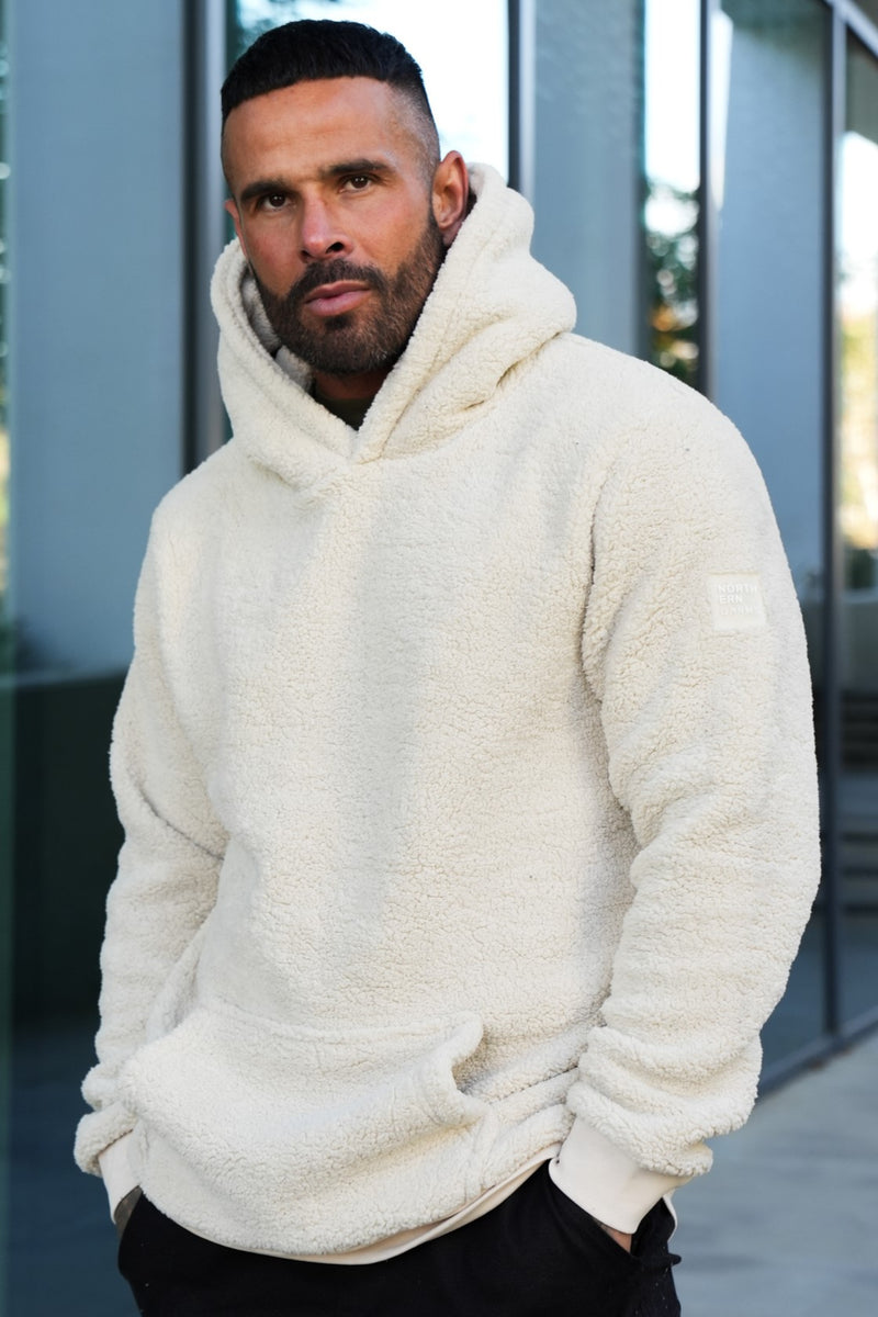 HAGEN SHERPA HOODIE - STONE