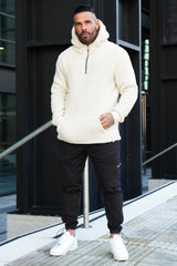 RILEY SHERPA HOODIE - STONE