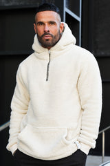 RILEY SHERPA HOODIE - STONE