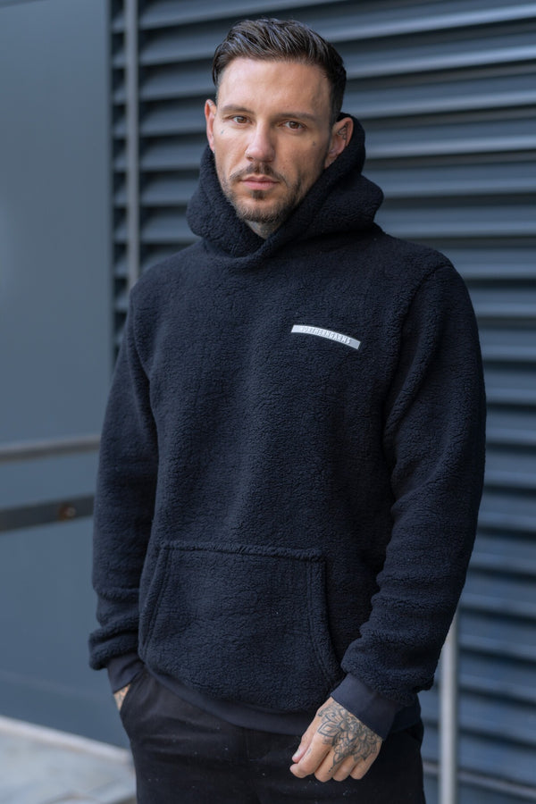 FLEN SHERPA HOODIE - BLACK