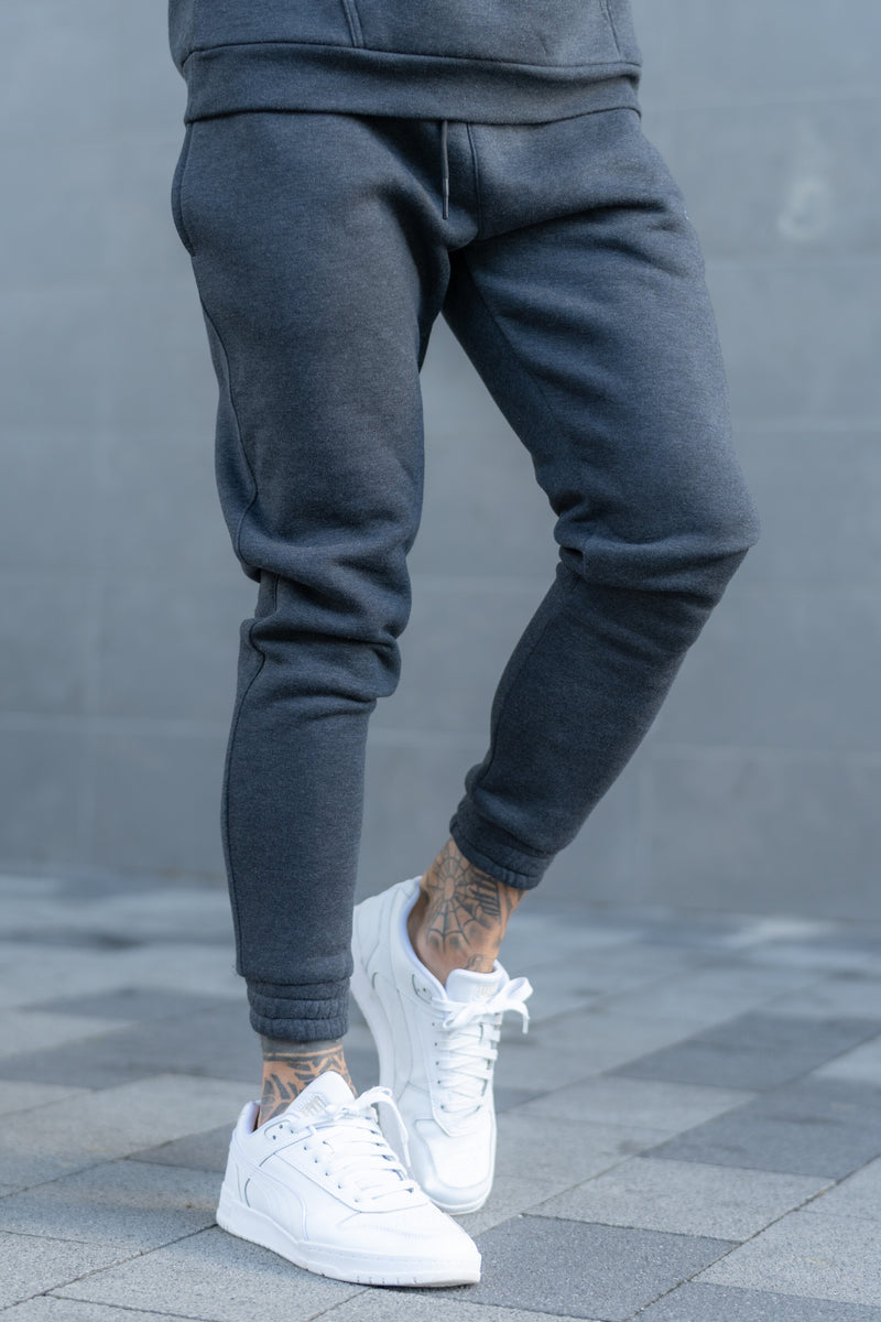 PELTER JOGGERS - CHARCOAL MARL