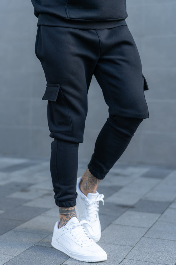 HUNTON CARGO JOGGERS - BLACK