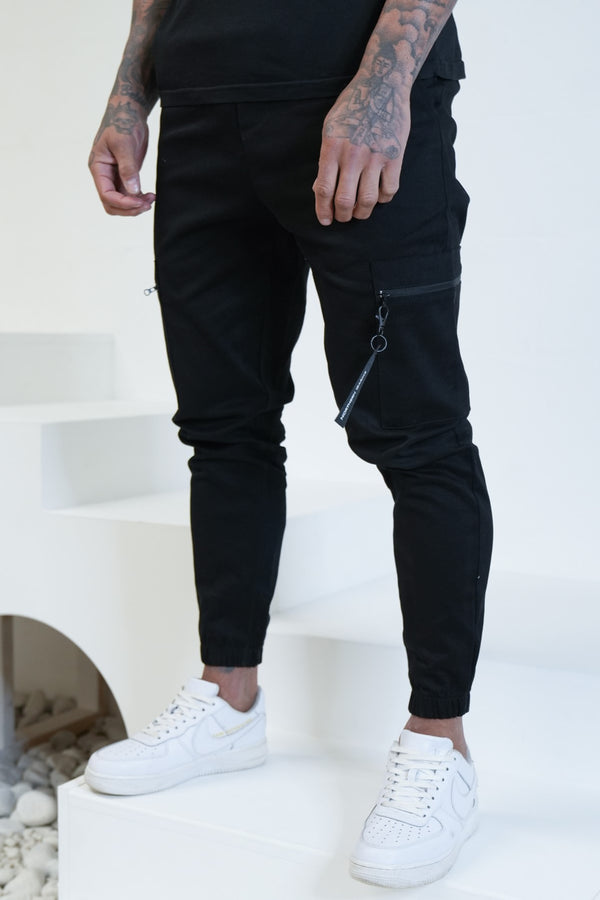 JACOB CARGO TROUSERS - BLACK