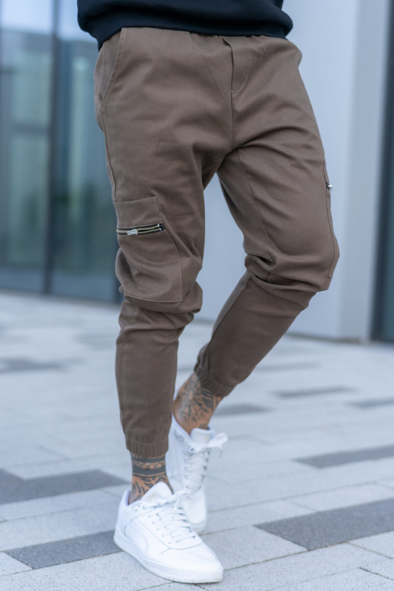 DRIVER CARGO TROUSERS - BROWN