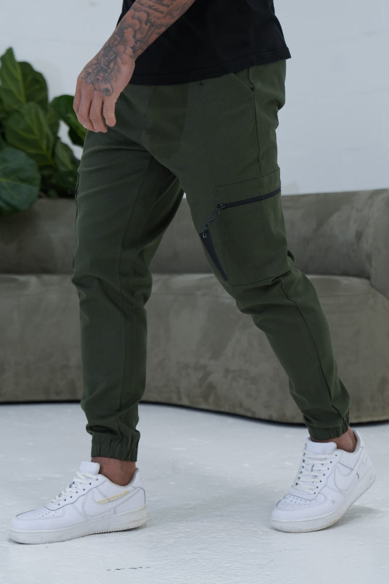 JACOB CARGO TROUSERS - KHAKI