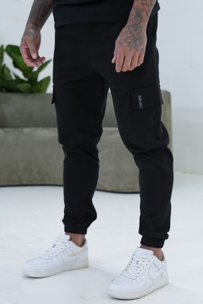 SOTO CARGO TROUSERS - BLACK