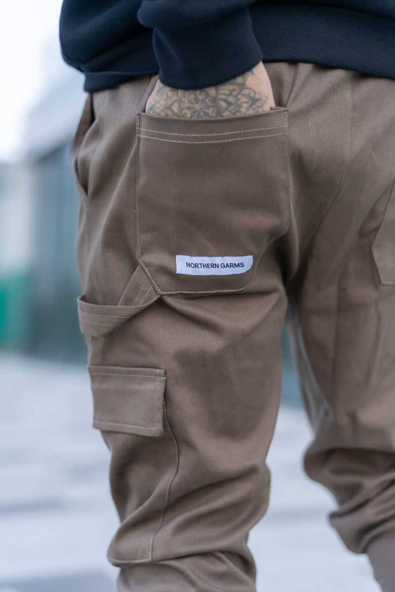 NEVADA CARPENTER CARGO TROUSERS - BROWN