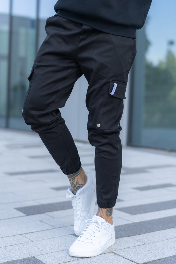 FAYDE CARGO TROUSERS - BLACK