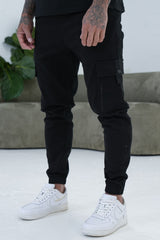 CANNON CARGO TROUSERS - BLACK