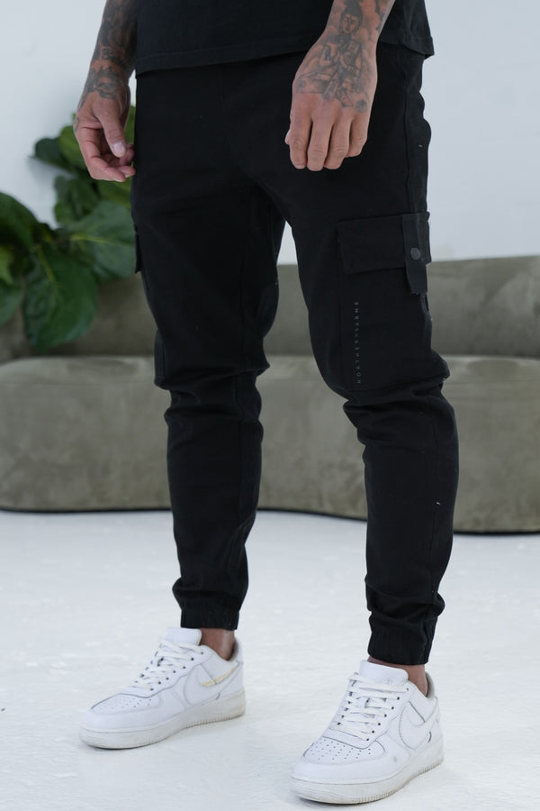 CANNON CARGO TROUSERS - BLACK