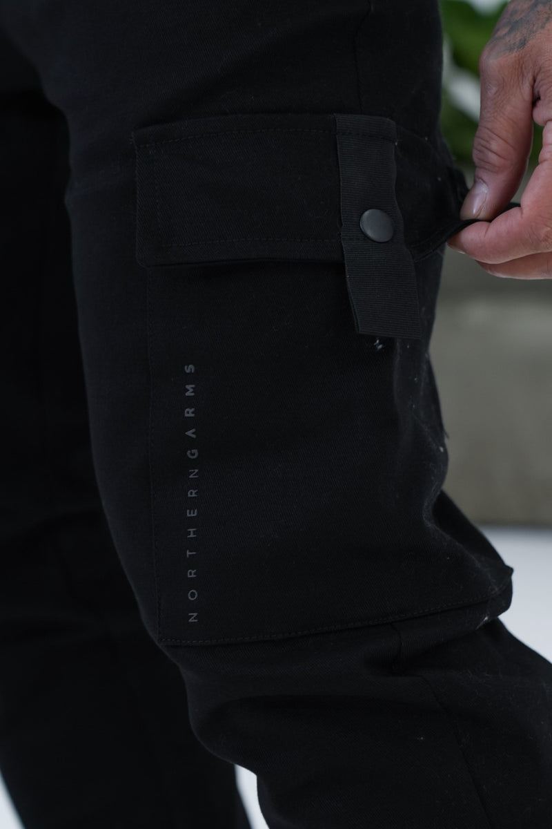 CANNON CARGO TROUSERS - BLACK