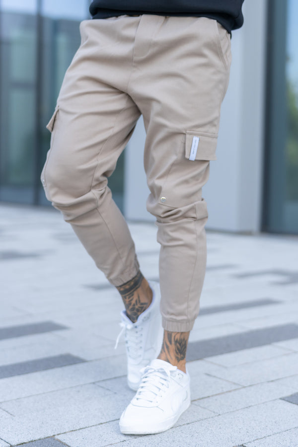 FAYDE CARGO TROUSERS - GREIGE