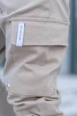 FAYDE CARGO TROUSERS - GREIGE