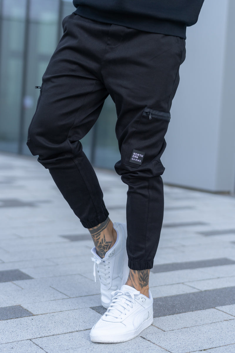 RUBEN CARGO TROUSERS - BLACK