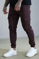 SOTO CARGO TROUSERS - BURGUNDY