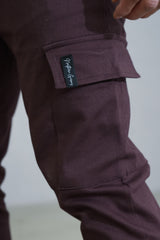 SOTO CARGO TROUSERS - BURGUNDY