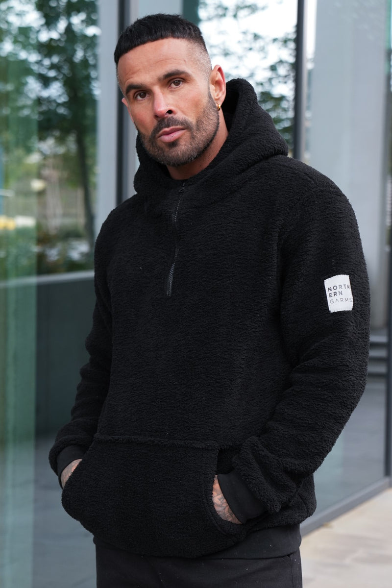 STRAND SHERPA HOODIE - BLACK