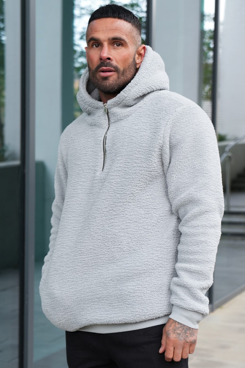 PARKER SHERPA HOODIE - FOSSIL