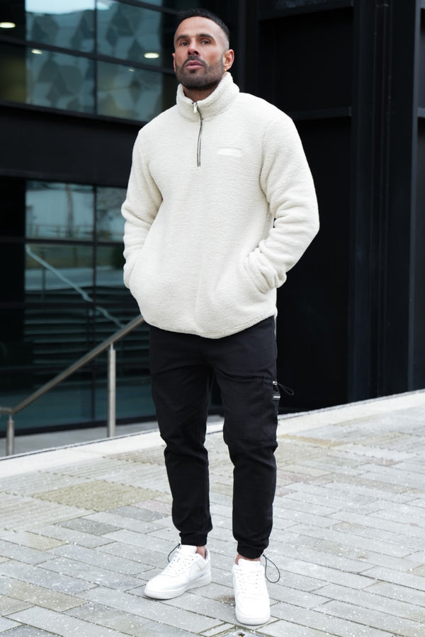 HERRON SHERPA SWEATER - STONE