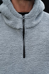 TURO SHERPA HOODIE - STEEL