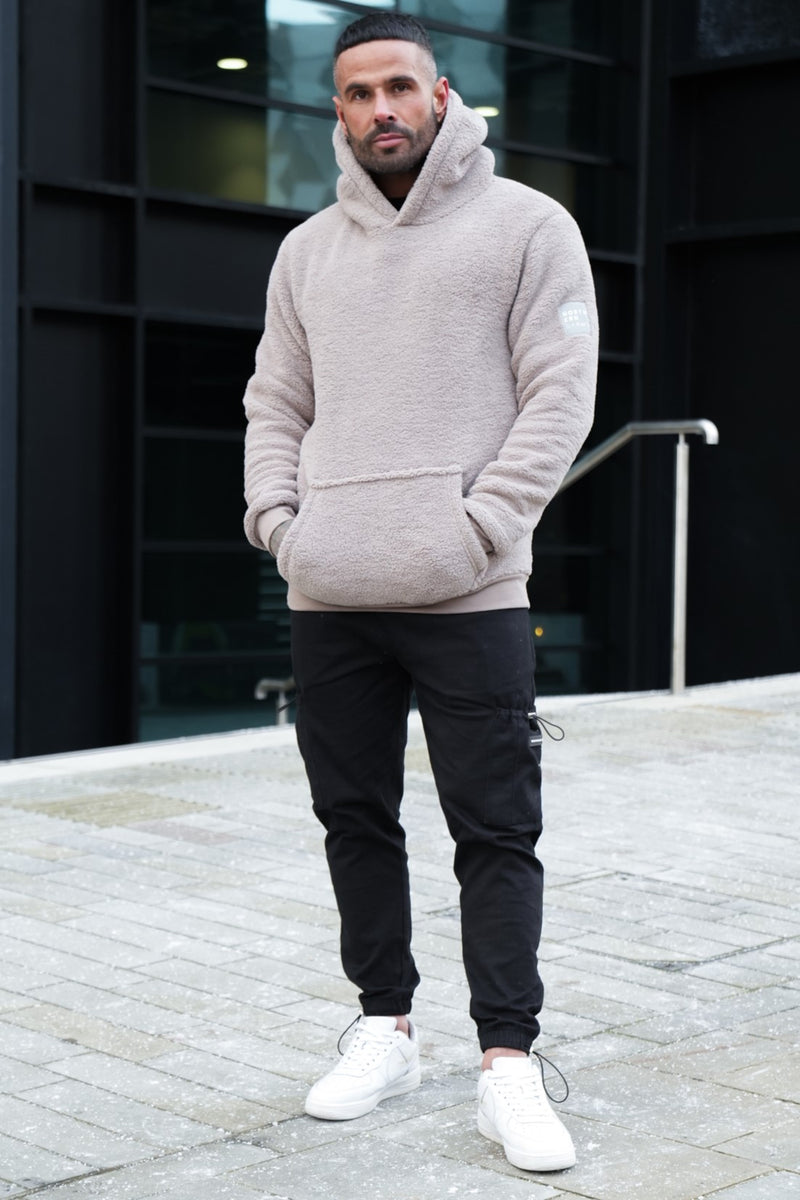 LEVAN SHERPA HOODIE - TAUPE