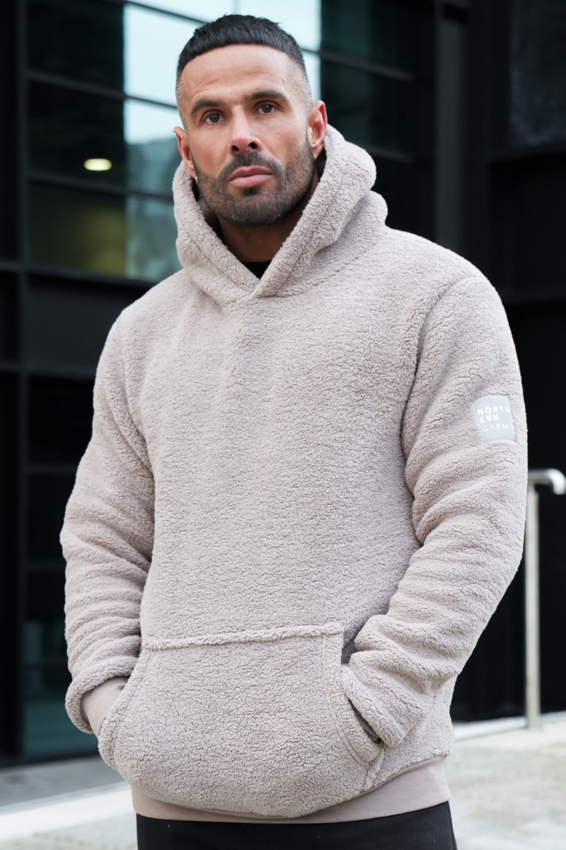 LEVAN SHERPA HOODIE - TAUPE