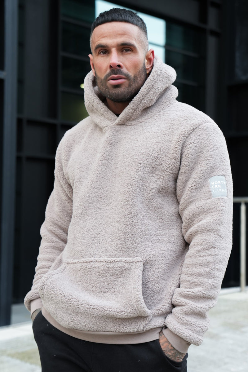 LEVAN SHERPA HOODIE - TAUPE