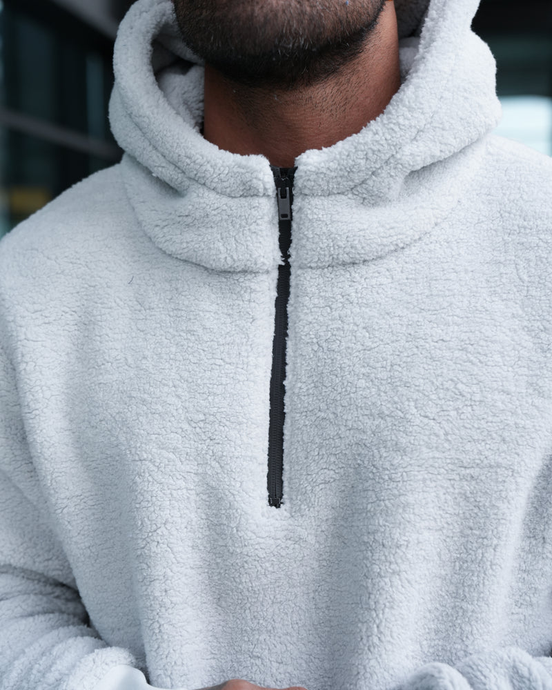 OLSEN SHERPA HOODIE - ICE