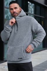 OLSEN SHERPA HOODIE - STEEL