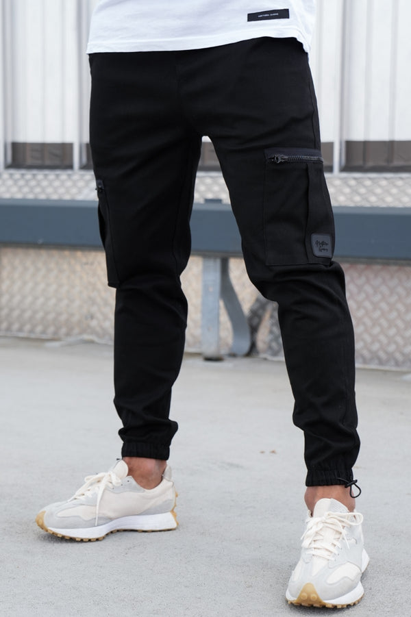 HELIX CARGO TROUSERS - BLACK