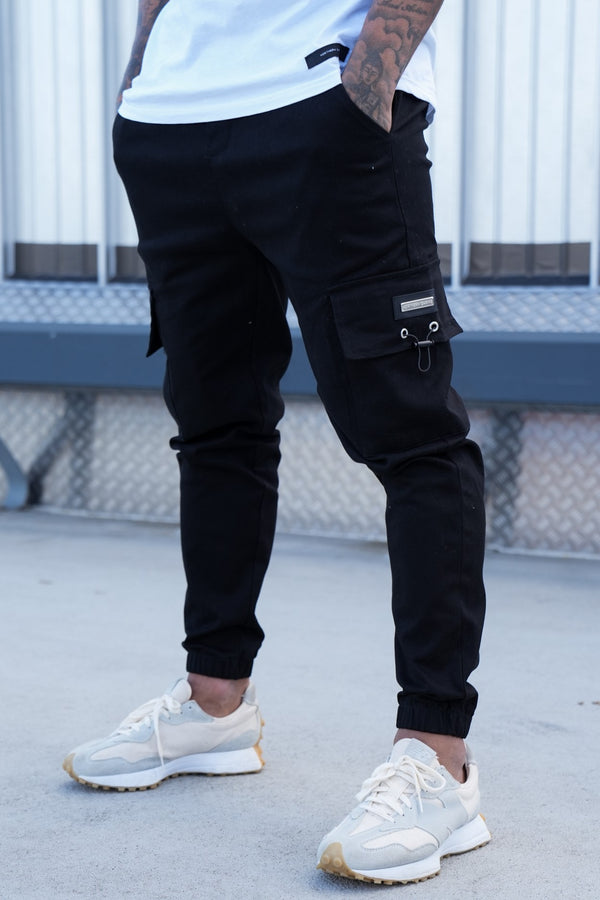 SPIRIT CARGO TROUSERS - BLACK