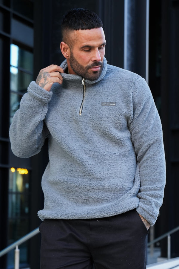 HARBIN SHERPA SWEATER - STEEL