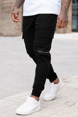 BRITE CARGO TROUSERS - BLACK