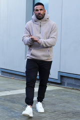 TORNIO SHERPA HOODIE - TAUPE