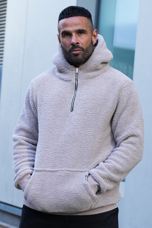 TORNIO SHERPA HOODIE - TAUPE