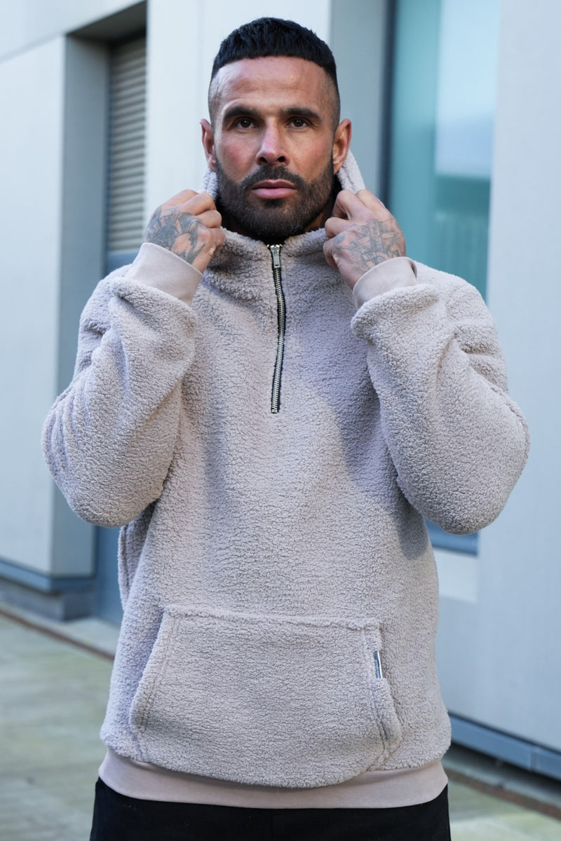 TORNIO SHERPA HOODIE - TAUPE