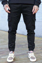 VILLARD CARGO TROUSERS - BLACK