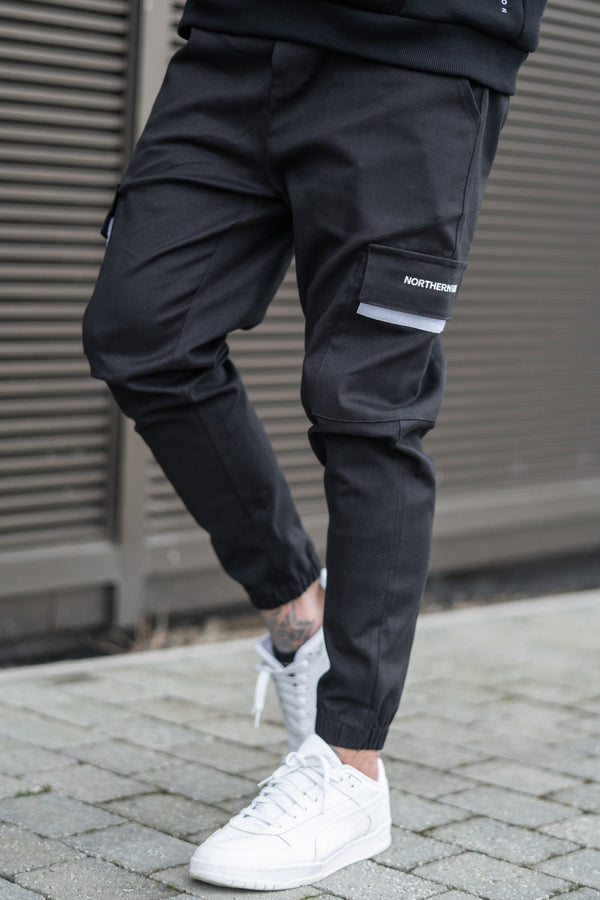 ALKEN CARGO TROUSERS - BLACK