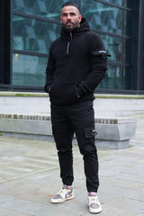 FRISCO SHERPA HOODIE - BLACK