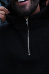 FRISCO SHERPA HOODIE - BLACK