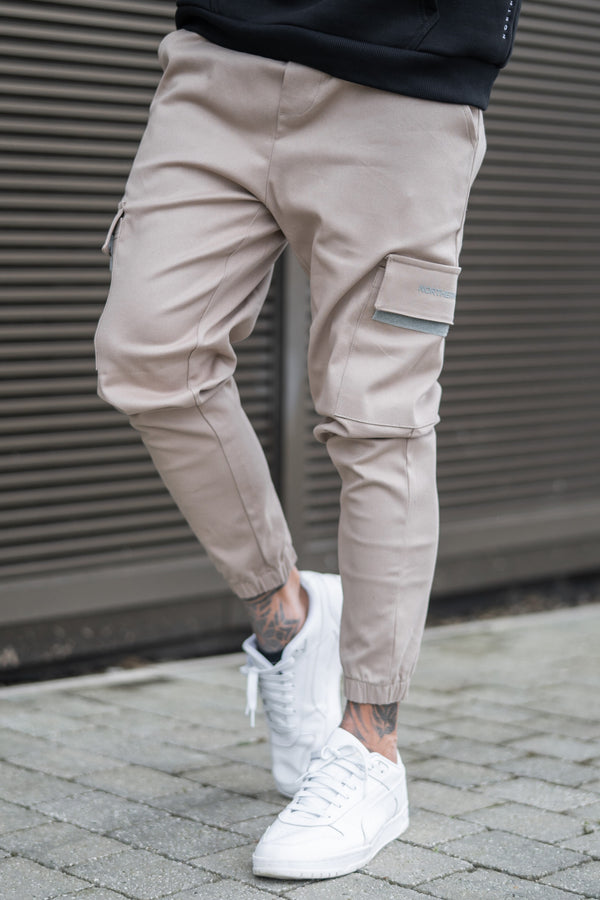 ALKEN CARGO TROUSERS - GREIGE