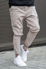 ALKEN CARGO TROUSERS - GREIGE