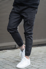 CASSON CARGO TROUSERS - BLACK