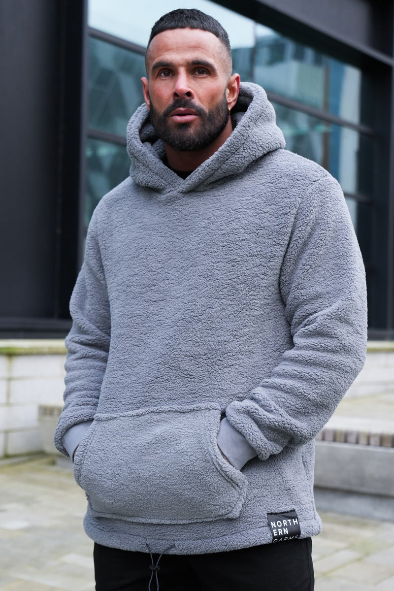 JETE SHERPA HOODIE - STEEL