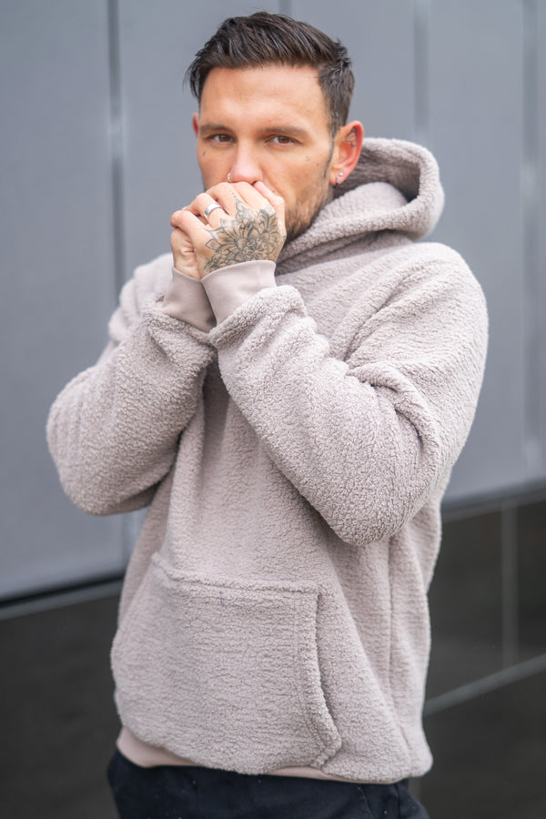 REID SHERPA HOODIE - TAUPE