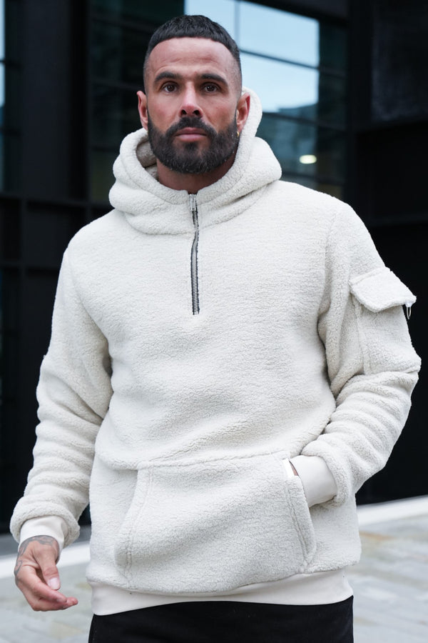 WALTHAM SHERPA HOODIE - STONE